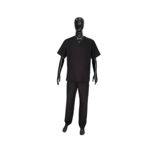 UNIFORME CUELLO V TEXTILIA  NEGRO TALLA S