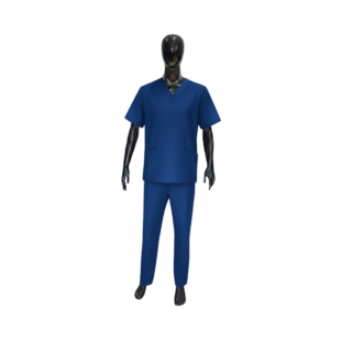 UNIFORME CUELLO V TEXTILIA AZUL REY XL