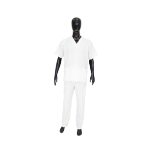 UNIFORME CUELLO V TEXTILIA BLANCO XL