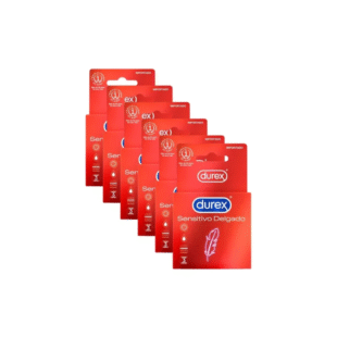 PRESERVATIVO DUREX SENSITIVO DELGADO X3 UNIDADES (CAJA X 6)
