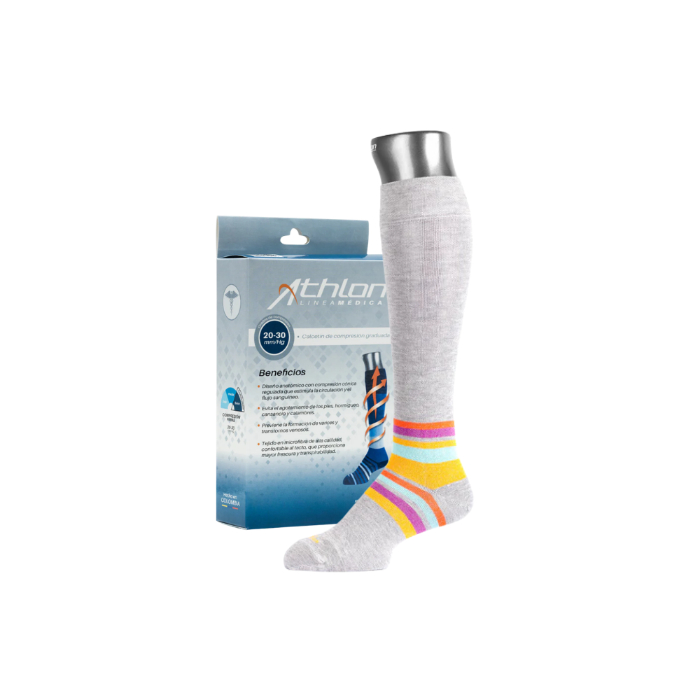 MEDIA CALCETIN ATHLON CP 20-30 TALLA (8-10) CMO203 GRIS CROSS