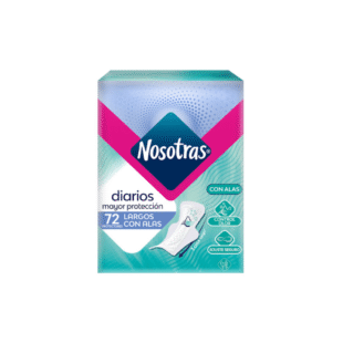 PROTECTORES NOSOTRAS DIARIOS LARGOS CON ALAS 72 UDS