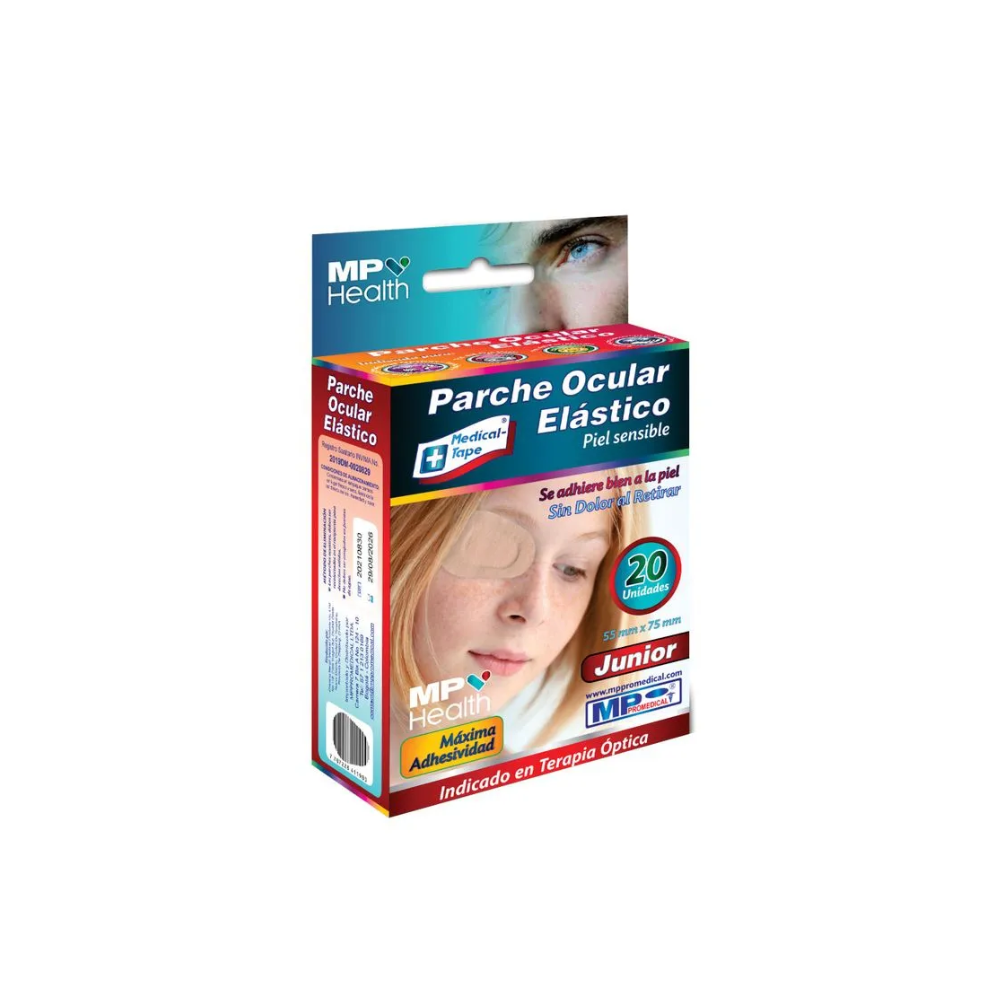 PARCHE OCULAR ELASTICO PIEL SENSIBLE JUNIOR 55MM X 75 MM 20 UND PROMEDICAL