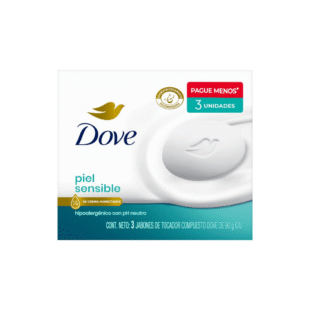 3 JAB DOVE PIEL SENSIBLE 90GRS