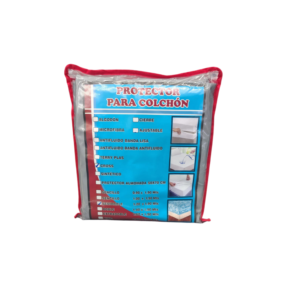 PROTECTOR COLCHON CROSS CIERRE 1.40X1.90X25 S/ALM